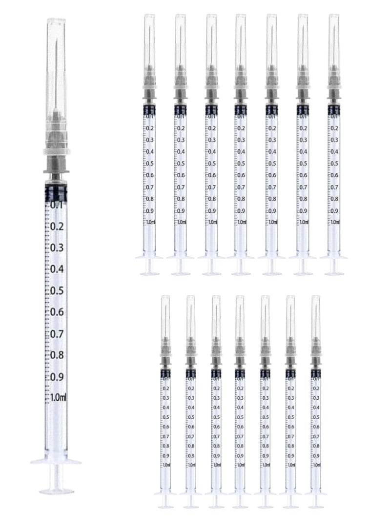 NOVAMED Disposable Syringe 1ml with 27G Needle, Luer Slip, Sterile Medical Grade Syringe, Individually Packed - Image 2